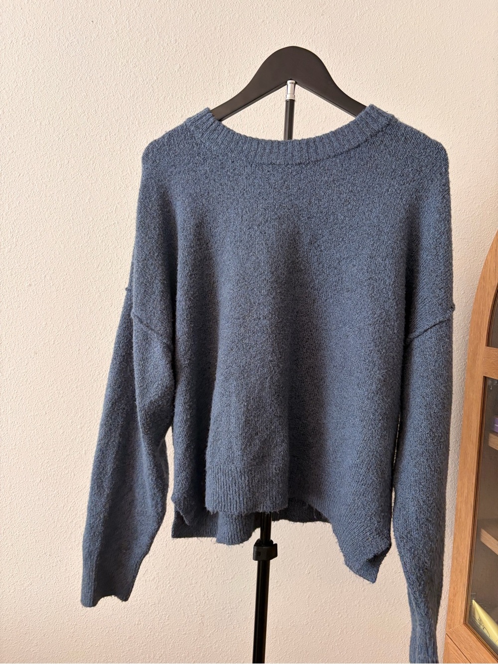 American Eagle Women’s Cozy Crewneck Sweater - Dusty Blue